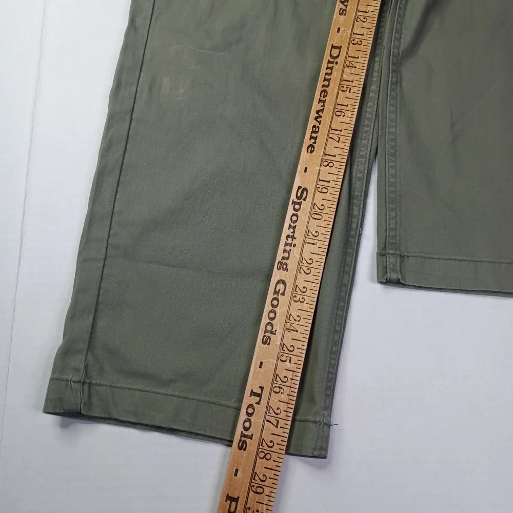 Lee Womens Heritage Loose Straight Cargo Pants‎ Size 2 Mercantile Green Mid Rise